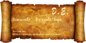 Dancsó Erzsébet névjegykártya